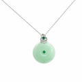 Light Green Jadeite Donut Pendant