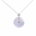 Icy Blue-Violet Jadeite Donut Pendant