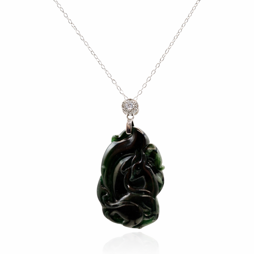 Black Jade Fox Pendant