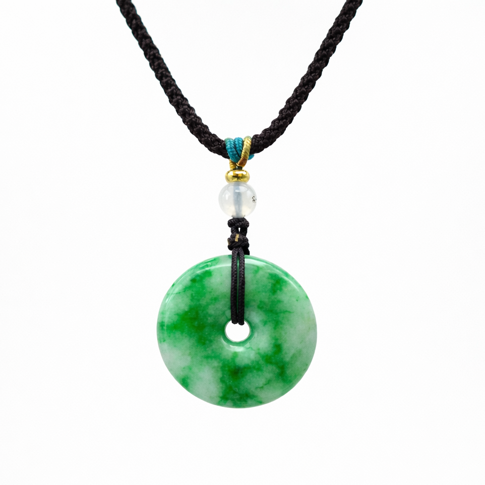 White Green Donut Pendant