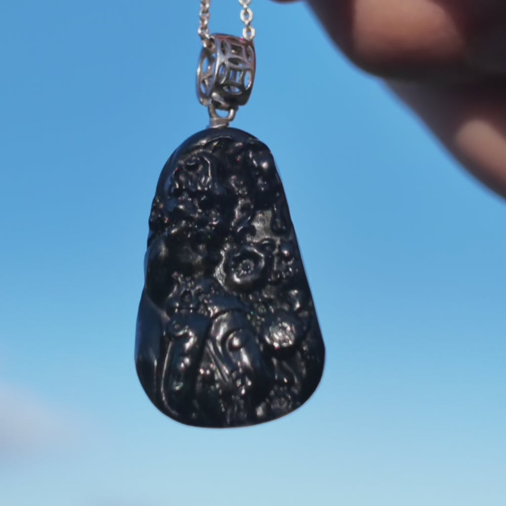 Buddha & Devil Carved Pendant