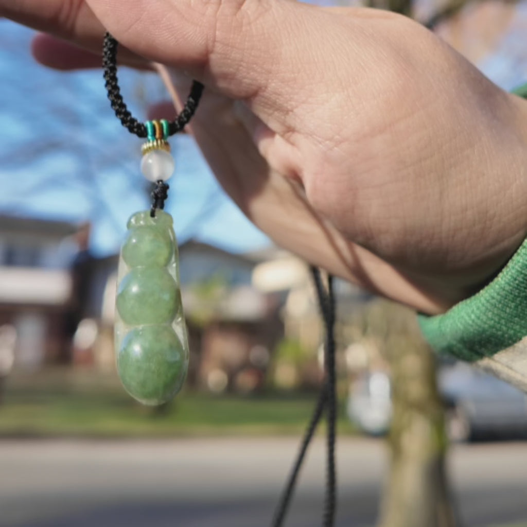 Icy Green Peapod Pendant